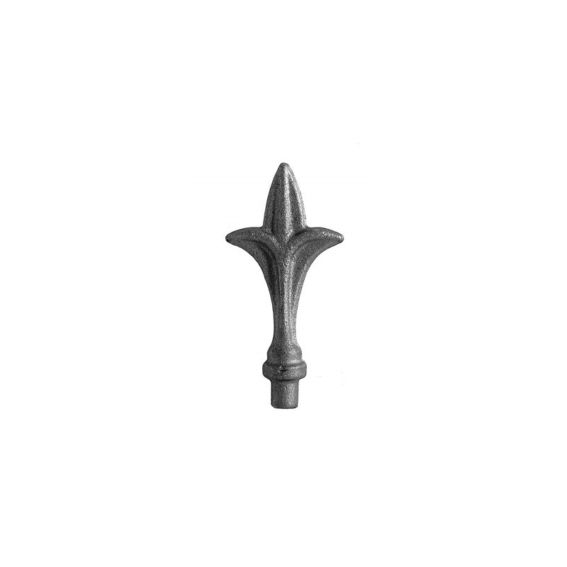 Pointe de lance à souder acier forgé avec tige H. 153 mm
